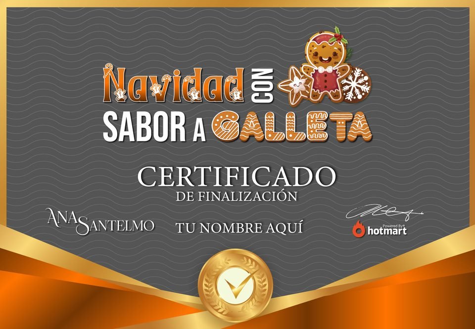 Ejemplo del certificado de finalización del curso